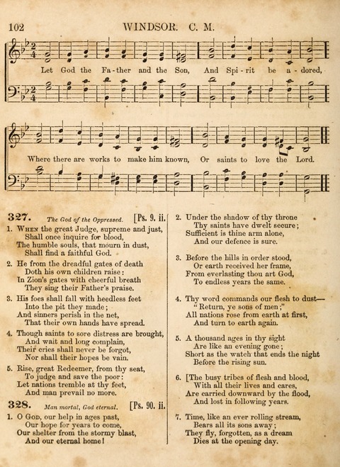 Congregational Hymn and Tune Book; containing the Psalms and Hymns of the General Association of Connecticut, adapted to Suitable Tunes page 102