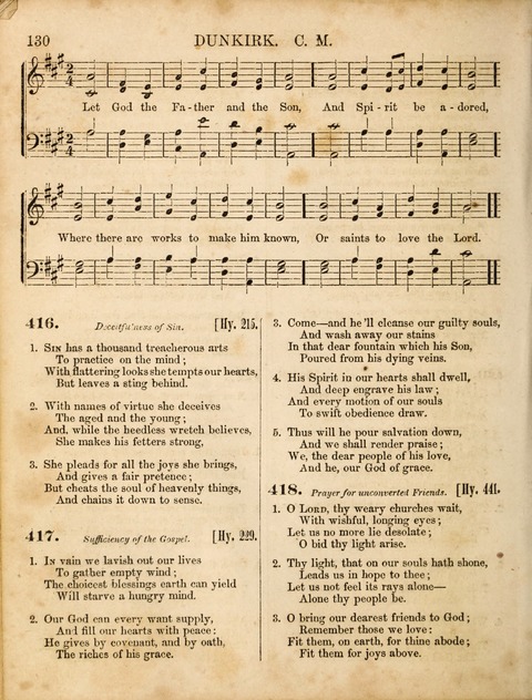 Congregational Hymn and Tune Book; containing the Psalms and Hymns of the General Association of Connecticut, adapted to Suitable Tunes page 130