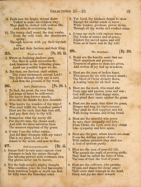 Congregational Hymn and Tune Book; containing the Psalms and Hymns of the General Association of Connecticut, adapted to Suitable Tunes page 15