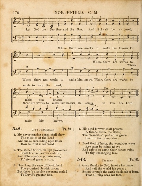 Congregational Hymn and Tune Book; containing the Psalms and Hymns of the General Association of Connecticut, adapted to Suitable Tunes page 170