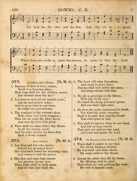Congregational Hymn and Tune Book; containing the Psalms and Hymns of the General Association of Connecticut, adapted to Suitable Tunes page 180