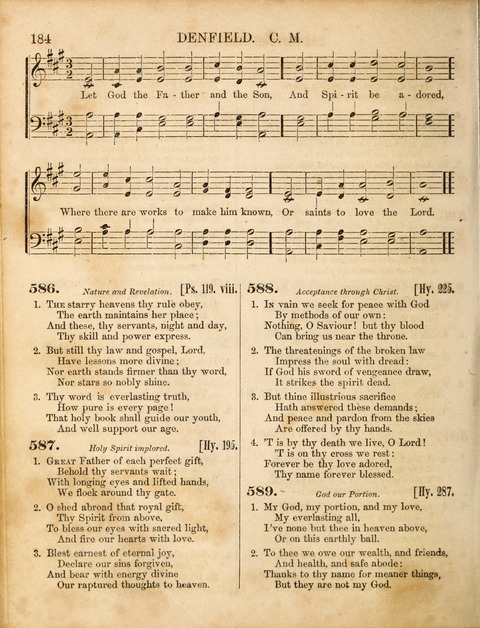 Congregational Hymn and Tune Book; containing the Psalms and Hymns of the General Association of Connecticut, adapted to Suitable Tunes page 184