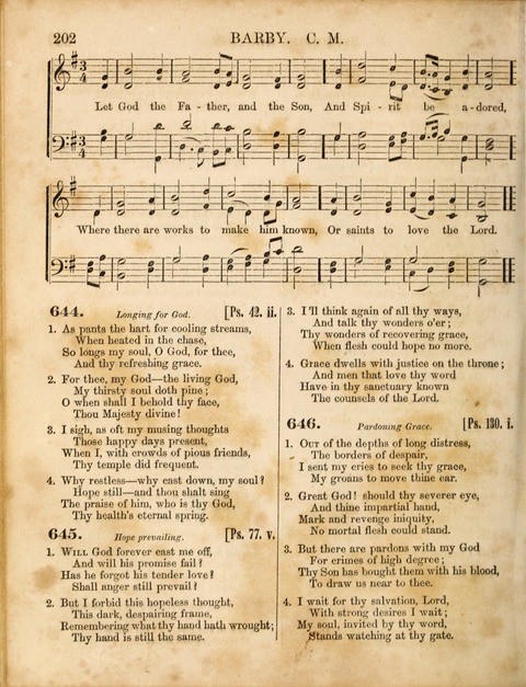 Congregational Hymn and Tune Book; containing the Psalms and Hymns of the General Association of Connecticut, adapted to Suitable Tunes page 202