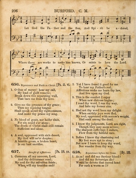 Congregational Hymn and Tune Book; containing the Psalms and Hymns of the General Association of Connecticut, adapted to Suitable Tunes page 206