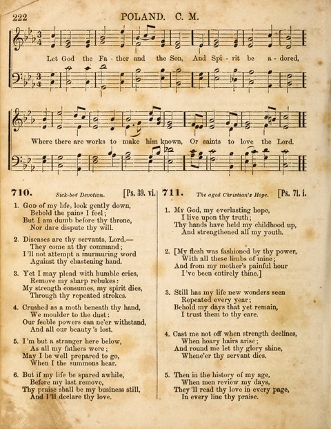 Congregational Hymn and Tune Book; containing the Psalms and Hymns of the General Association of Connecticut, adapted to Suitable Tunes page 222