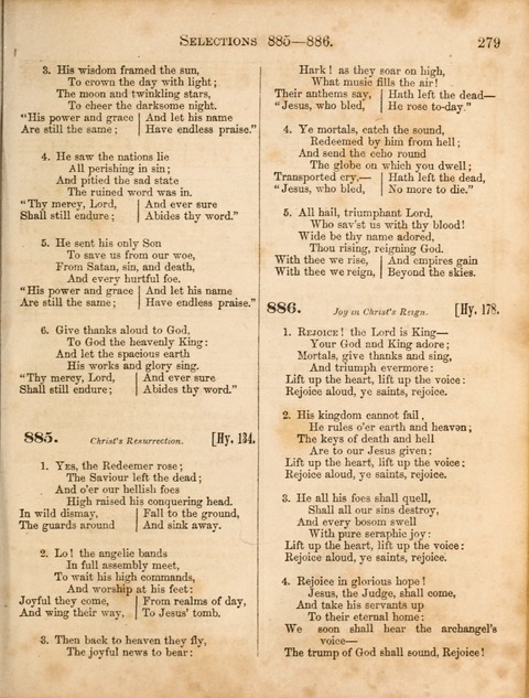 Congregational Hymn and Tune Book; containing the Psalms and Hymns of the General Association of Connecticut, adapted to Suitable Tunes page 279