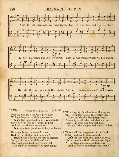Congregational Hymn and Tune Book; containing the Psalms and Hymns of the General Association of Connecticut, adapted to Suitable Tunes page 288