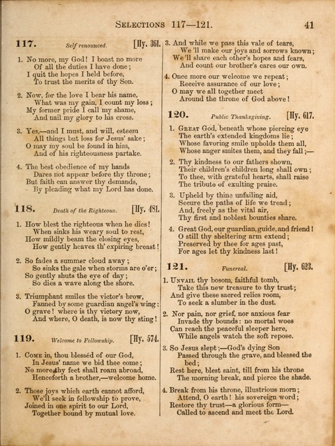 Congregational Hymn and Tune Book; containing the Psalms and Hymns of the General Association of Connecticut, adapted to Suitable Tunes page 41