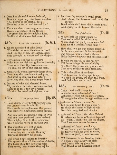 Congregational Hymn and Tune Book; containing the Psalms and Hymns of the General Association of Connecticut, adapted to Suitable Tunes page 49
