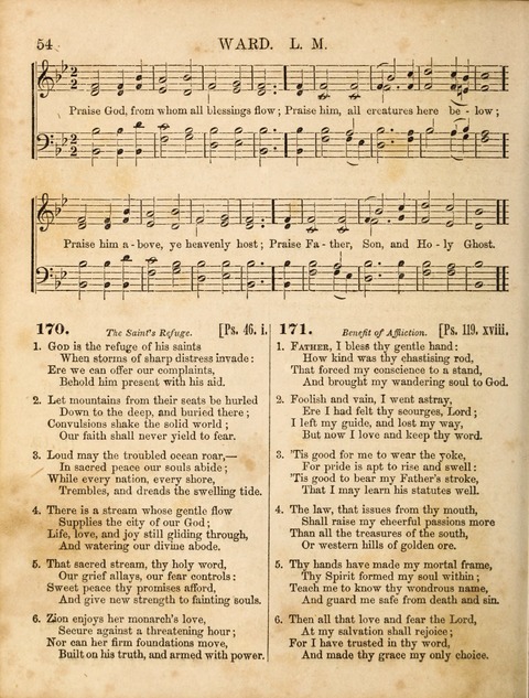 Congregational Hymn and Tune Book; containing the Psalms and Hymns of the General Association of Connecticut, adapted to Suitable Tunes page 54