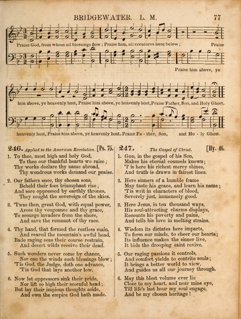 Congregational Hymn and Tune Book; containing the Psalms and Hymns of the General Association of Connecticut, adapted to Suitable Tunes page 77