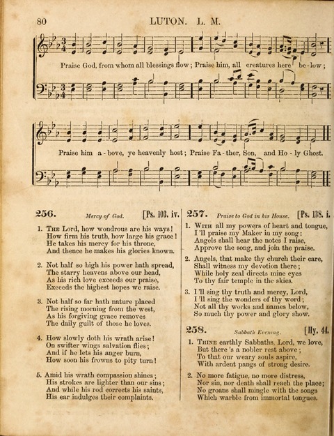 Congregational Hymn and Tune Book; containing the Psalms and Hymns of the General Association of Connecticut, adapted to Suitable Tunes page 80