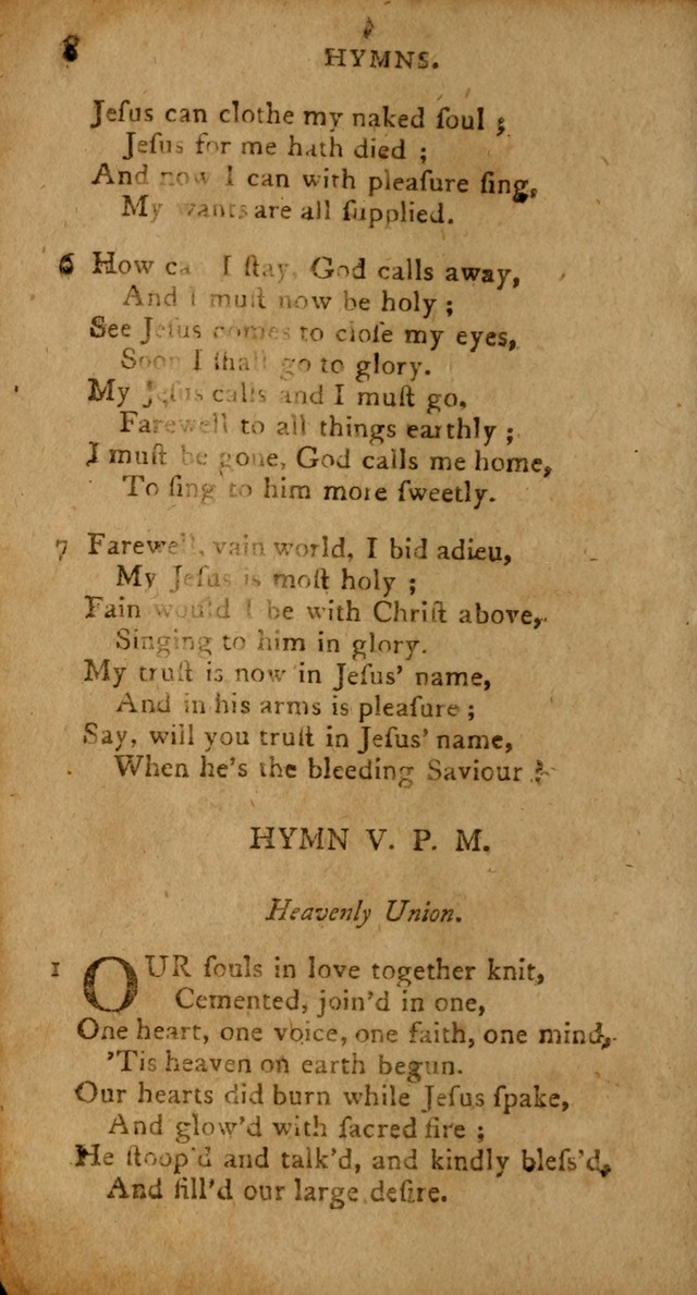 A Collection of Hymns for the Use of Christians. (4th ed.) page 8