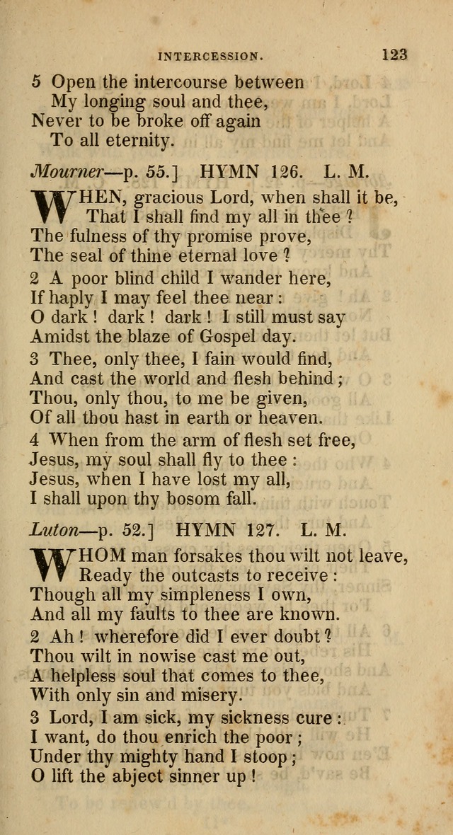 A Collection of Hymns for the Use of the Methodist Episcopal Church: principally from the collection of  Rev. John Wesley, M. A., late fellow of Lincoln College, Oxford; with... (Rev. & corr.) page 123