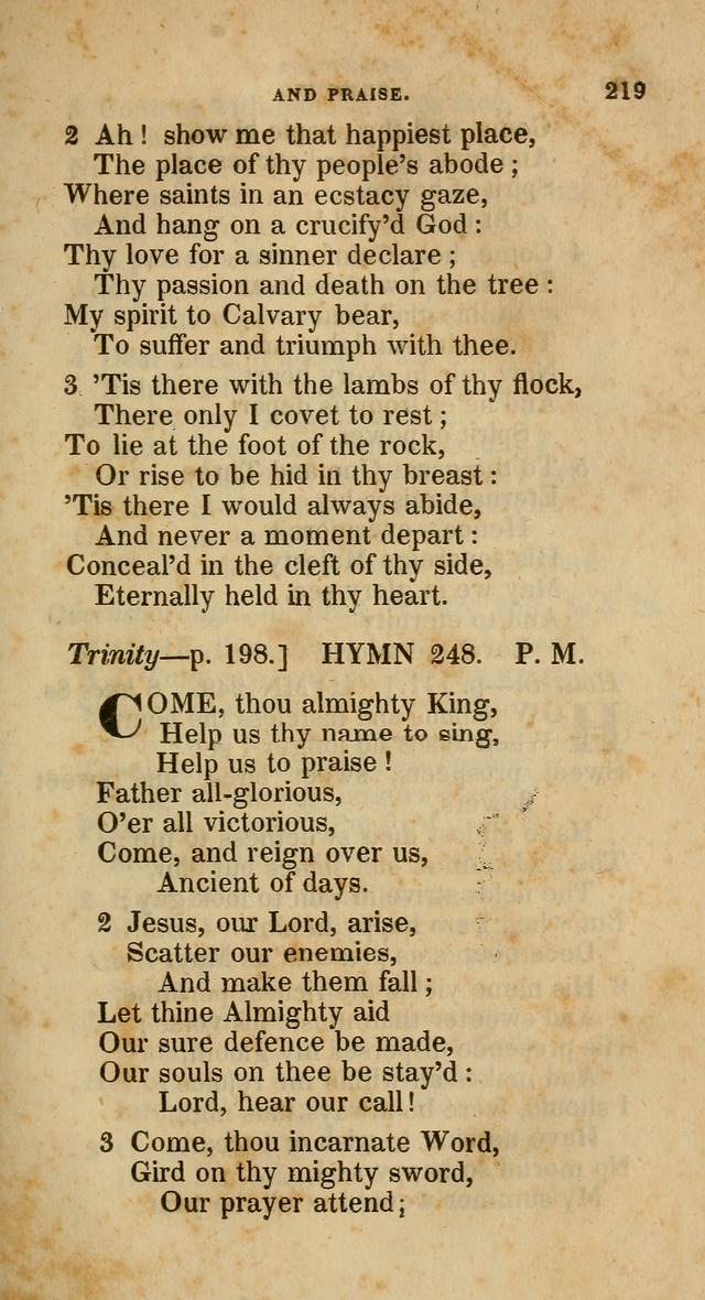A Collection of Hymns for the Use of the Methodist Episcopal Church: principally from the collection of  Rev. John Wesley, M. A., late fellow of Lincoln College, Oxford; with... (Rev. & corr.) page 219