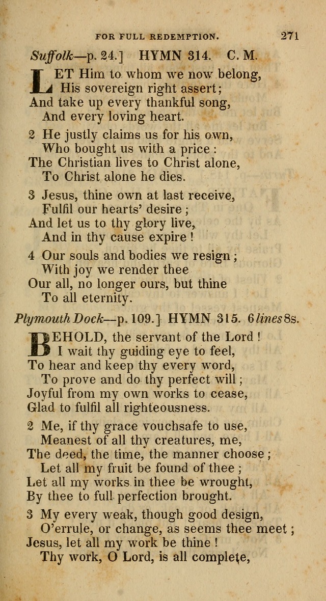 A Collection of Hymns for the Use of the Methodist Episcopal Church: principally from the collection of  Rev. John Wesley, M. A., late fellow of Lincoln College, Oxford; with... (Rev. & corr.) page 271