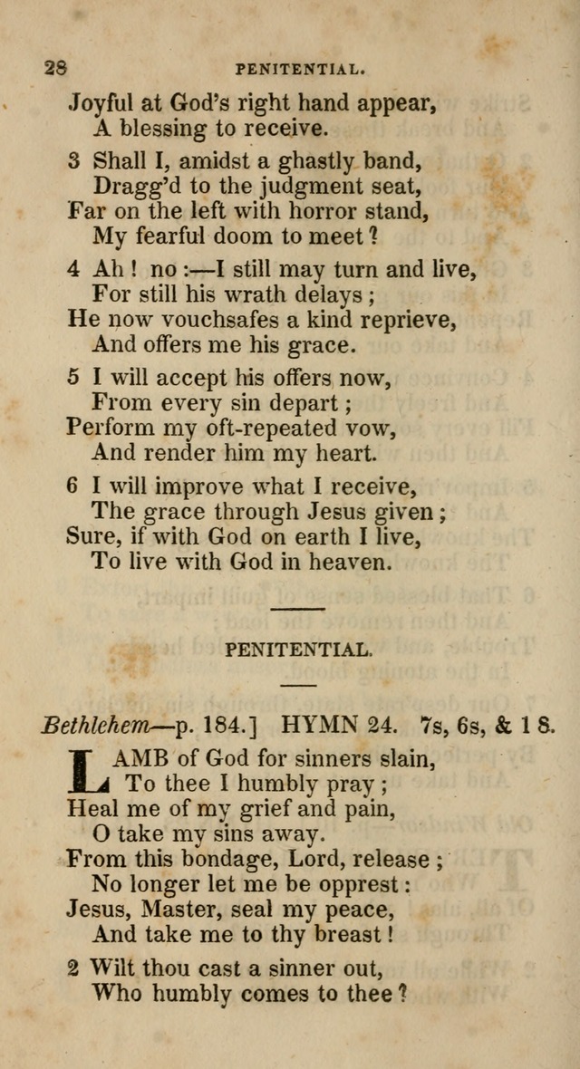 A Collection of Hymns for the Use of the Methodist Episcopal Church: principally from the collection of  Rev. John Wesley, M. A., late fellow of Lincoln College, Oxford; with... (Rev. & corr.) page 28
