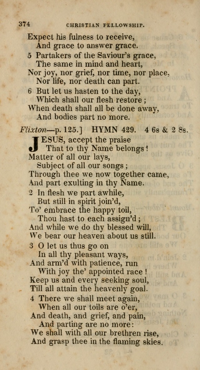 A Collection of Hymns for the Use of the Methodist Episcopal Church: principally from the collection of  Rev. John Wesley, M. A., late fellow of Lincoln College, Oxford; with... (Rev. & corr.) page 374