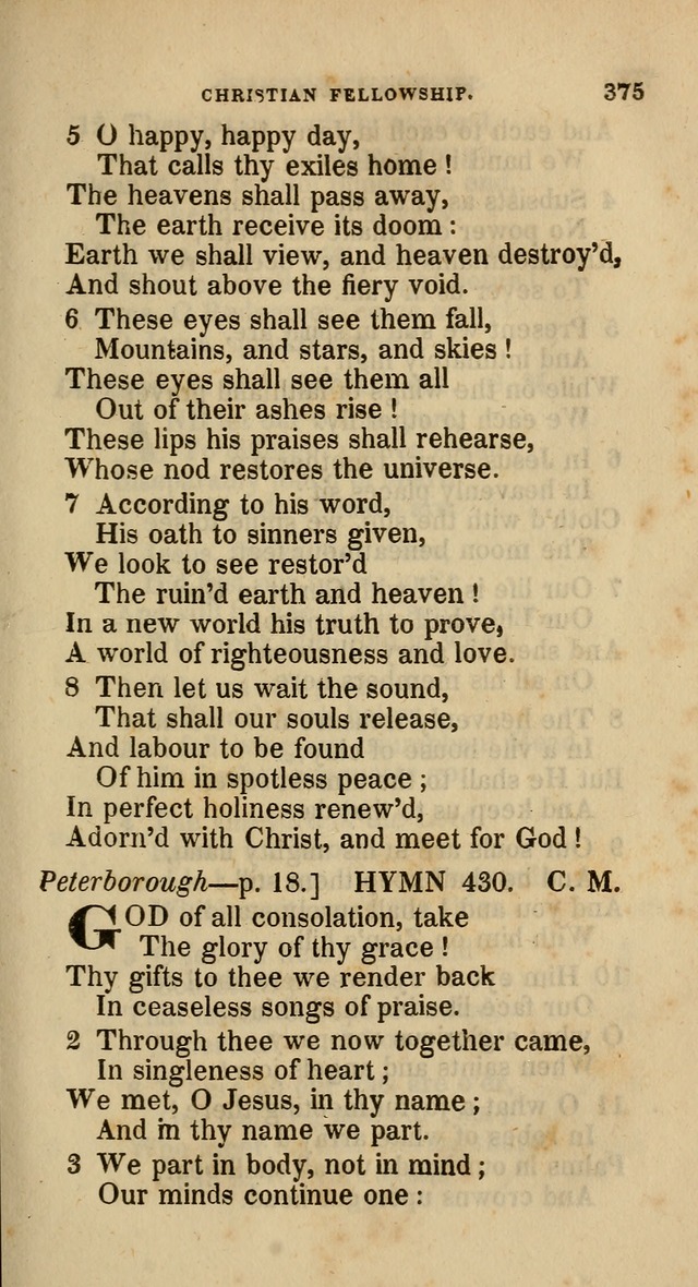 A Collection of Hymns for the Use of the Methodist Episcopal Church: principally from the collection of  Rev. John Wesley, M. A., late fellow of Lincoln College, Oxford; with... (Rev. & corr.) page 375
