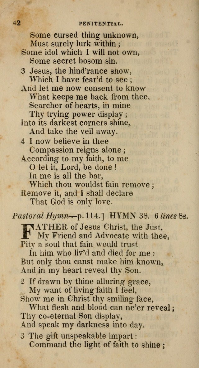 A Collection of Hymns for the Use of the Methodist Episcopal Church: principally from the collection of  Rev. John Wesley, M. A., late fellow of Lincoln College, Oxford; with... (Rev. & corr.) page 42