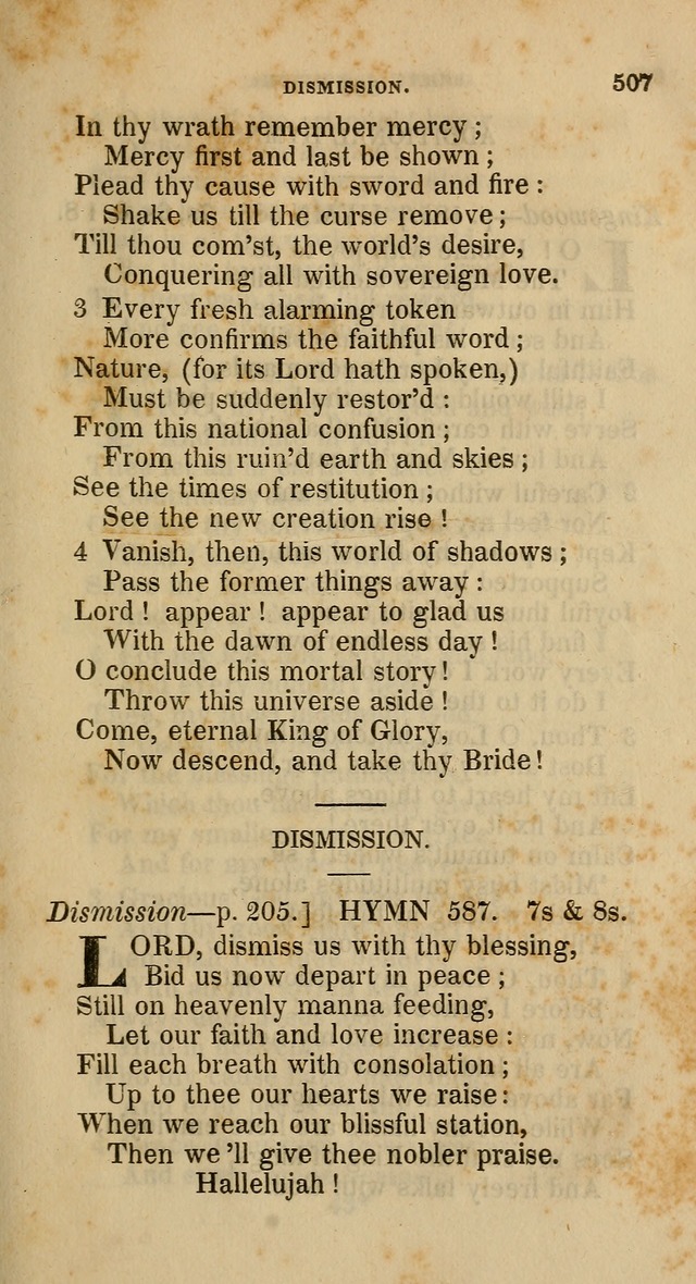 A Collection of Hymns for the Use of the Methodist Episcopal Church: principally from the collection of  Rev. John Wesley, M. A., late fellow of Lincoln College, Oxford; with... (Rev. & corr.) page 507
