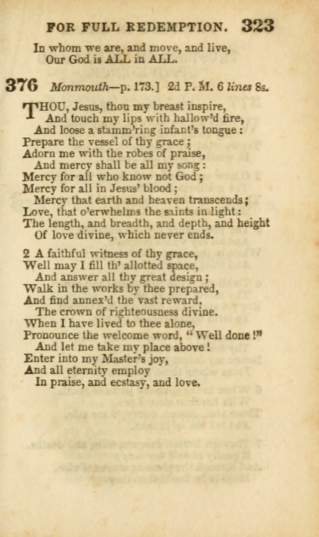A Collection of Hymns: for the use of the Methodist Episcopal Church, principally from the collection of the Rev. John Wesley, A. M., late fellow of Lincoln College..(Rev. and corr. with a supplement) page 325