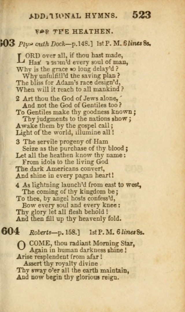 A Collection of Hymns: for the use of the Methodist Episcopal Church, principally from the collection of the Rev. John Wesley, A. M., late fellow of Lincoln College..(Rev. and corr. with a supplement) page 525
