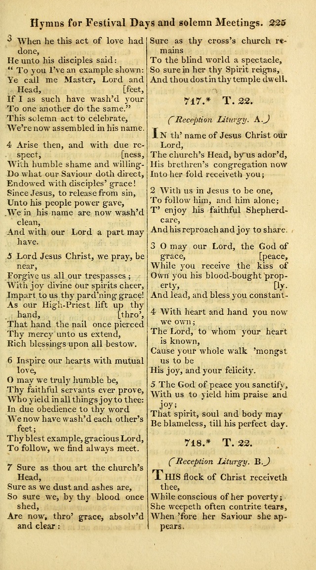 A Collection of Hymns for the Use of the Protestant Church of the United Brethren. (New and Rev. ed.) page 225