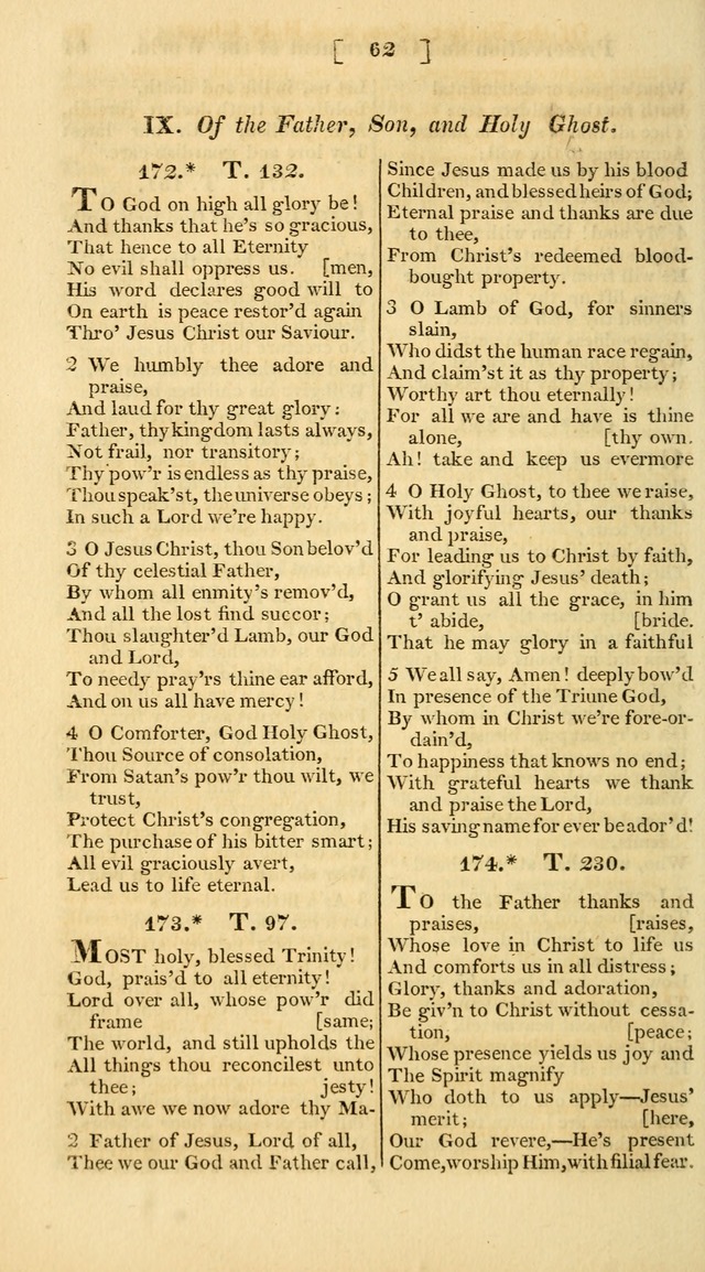 A Collection of Hymns for the Use of the Protestant Church of the United Brethren. (New and Rev. ed.) page 62