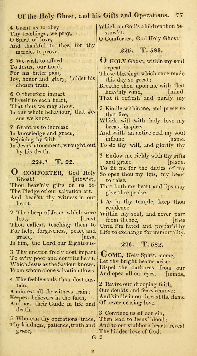 A Collection of Hymns for the Use of the Protestant Church of the United Brethren. (New and Rev. ed.) page 77