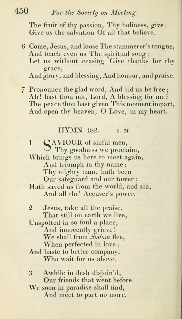 A Collection of Hymns, for the Use of the People Called Methodists, with a Supplement page 452