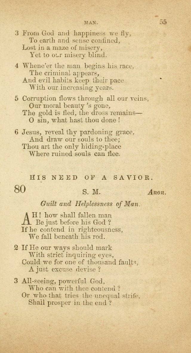 A Collection of Hymns, for the use of the United Brethren in Christ: taken from the most approved authors, and adapted to public and private worship page 55