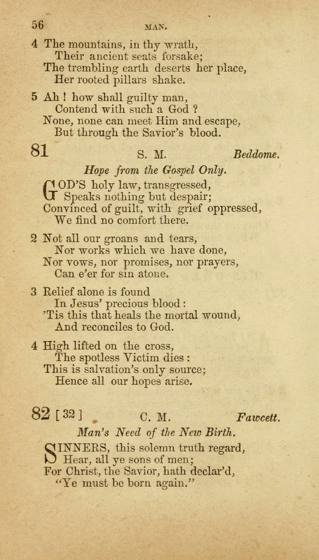 A Collection of Hymns, for the use of the United Brethren in Christ: taken from the most approved authors, and adapted to public and private worship page 56