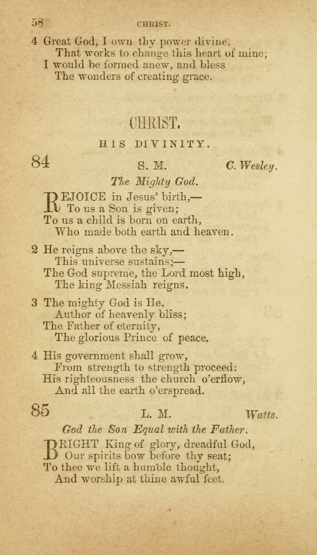 A Collection of Hymns, for the use of the United Brethren in Christ: taken from the most approved authors, and adapted to public and private worship page 58
