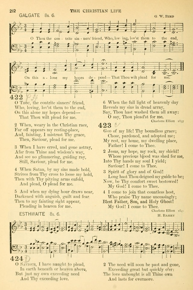 The Church Hymnary: a collection of hymns and tunes for public worship page 212