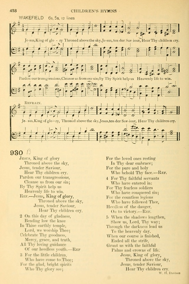 The Church Hymnary: a collection of hymns and tunes for public worship page 458