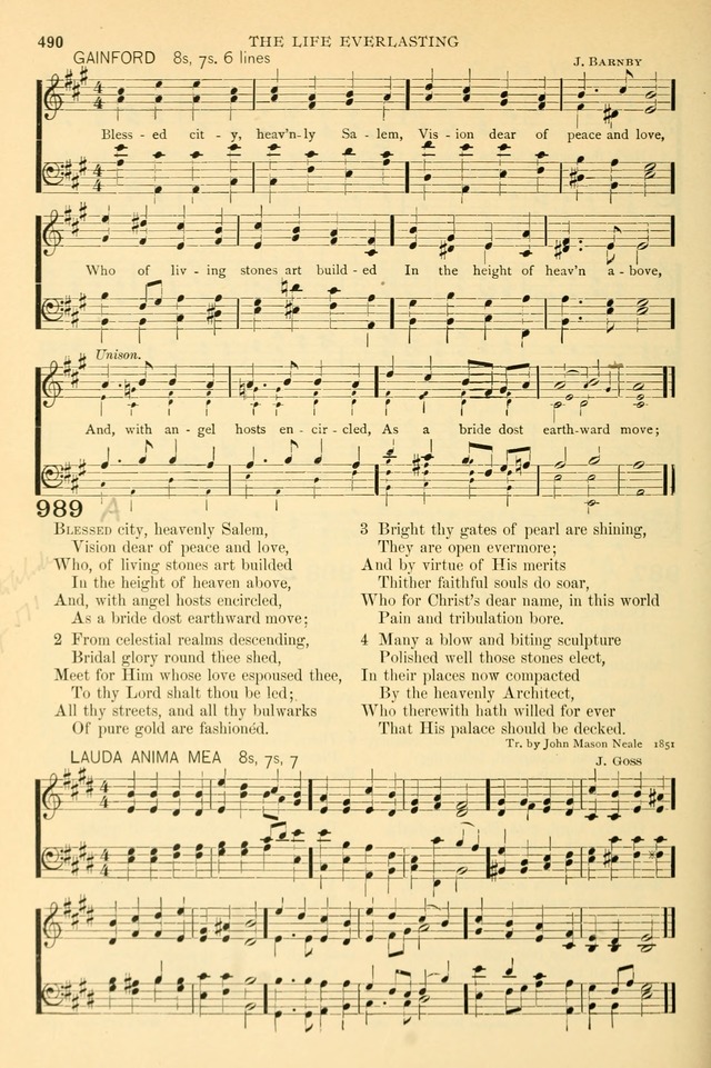The Church Hymnary: a collection of hymns and tunes for public worship page 490