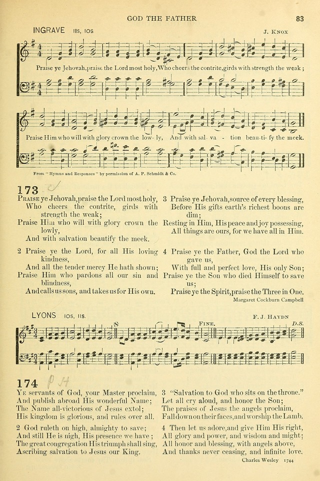 The Church Hymnary: a collection of hymns and tunes for public worship page 83