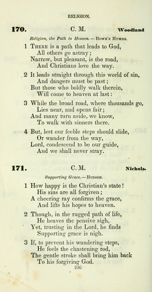 The Christian Melodist: a new collection of hymns for social religious worship page 106
