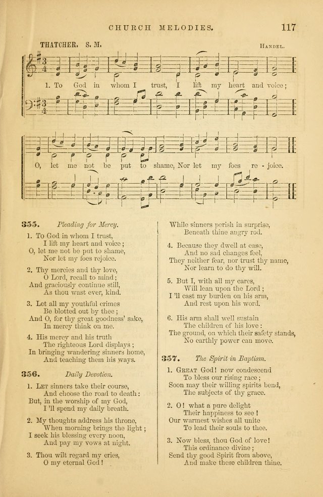 Church Melodies: collection of psalms and hymns, with appropriate music. For the use of congregations. page 117