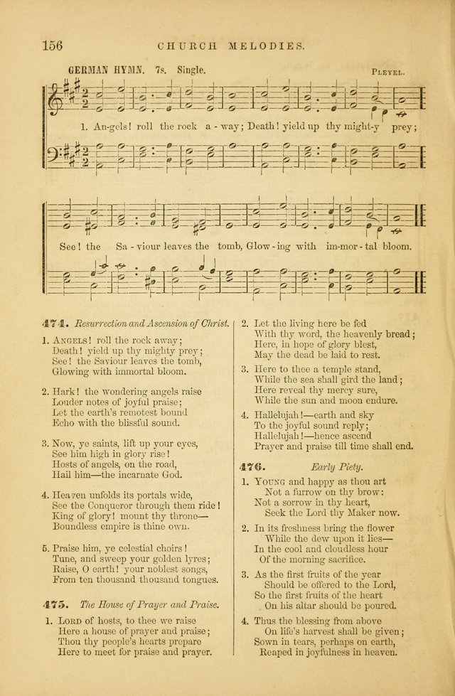 Church Melodies: collection of psalms and hymns, with appropriate music. For the use of congregations. page 156