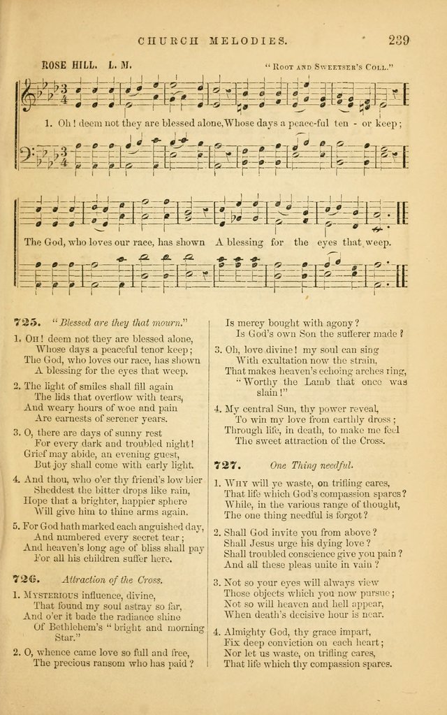Church Melodies: collection of psalms and hymns, with appropriate music. For the use of congregations. page 239