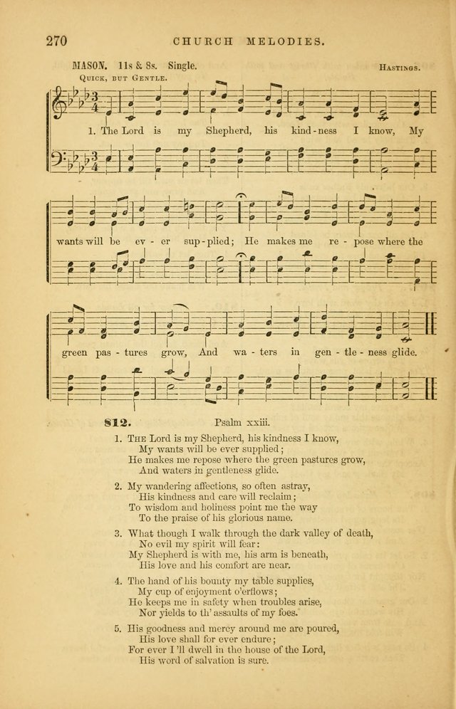 Church Melodies: collection of psalms and hymns, with appropriate music. For the use of congregations. page 272