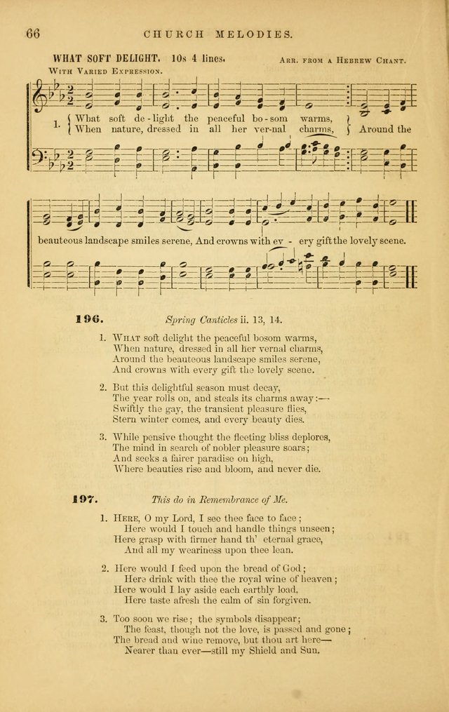 Church Melodies: collection of psalms and hymns, with appropriate music. For the use of congregations. page 66