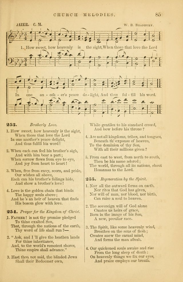 Church Melodies: collection of psalms and hymns, with appropriate music. For the use of congregations. page 85