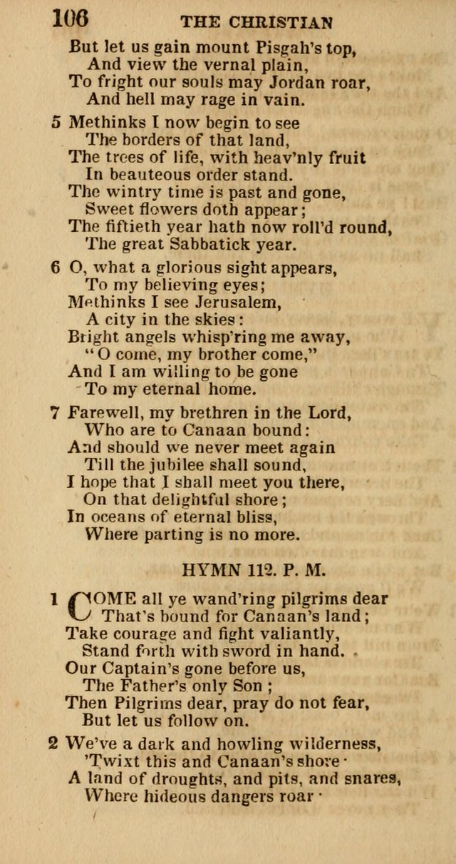 The Camp-Meeting Chorister: or, a collection of hymns and spiritual songs, for the pious of all denominations. To be sung at camp meetings, during revivals of religion, and on other occasions page 108