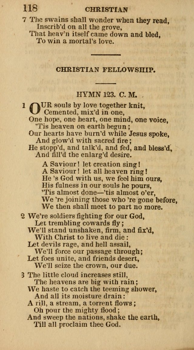 The Camp-Meeting Chorister: or, a collection of hymns and spiritual songs, for the pious of all denominations. To be sung at camp meetings, during revivals of religion, and on other occasions page 120