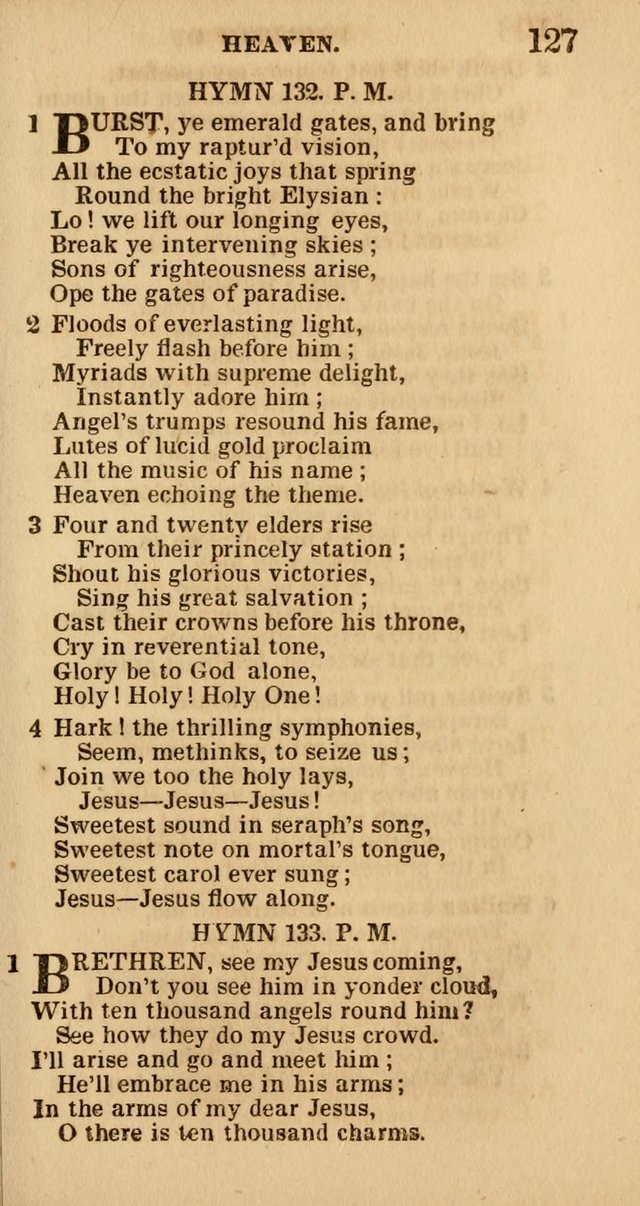 The Camp-Meeting Chorister: or, a collection of hymns and spiritual songs, for the pious of all denominations. To be sung at camp meetings, during revivals of religion, and on other occasions page 129