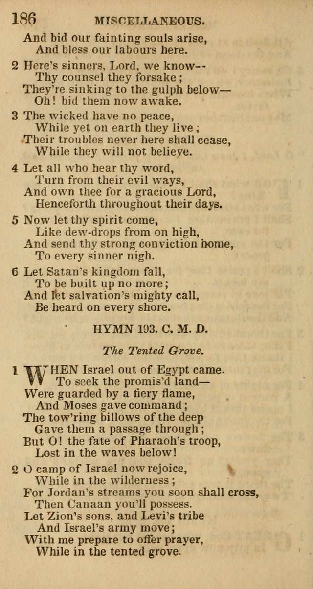 The Camp-Meeting Chorister: or, a collection of hymns and spiritual songs, for the pious of all denominations. To be sung at camp meetings, during revivals of religion, and on other occasions page 188