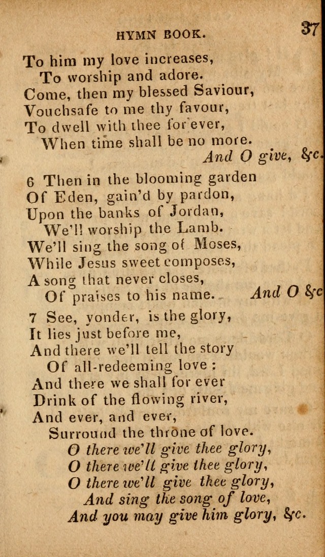 The Camp Meeting Hymn Book: containing the most approved hymns and spiritual songs Used by the Methodist Connexion in the United States page 39